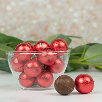 Milk Chocolate Foil Wrapped Balls - Holiday Colors