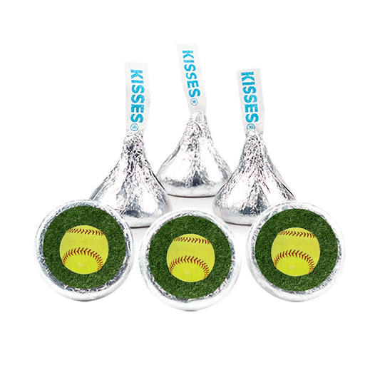 Softball Stickered Hershey Kisses