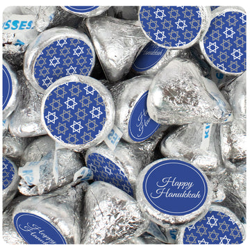 Hanukkah Star of David Stickered Hershey's Kisses