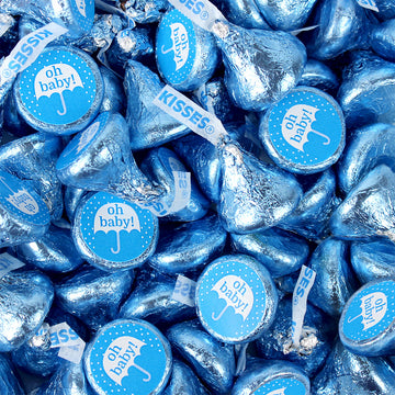 Blue Baby Shower Hershey's Kisses Stickered Hershey's Kisses