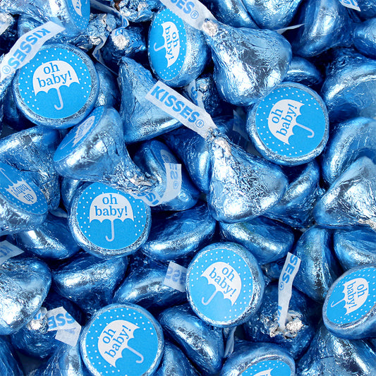 Blue Baby Shower Hershey's Kisses Stickered Hershey's Kisses
