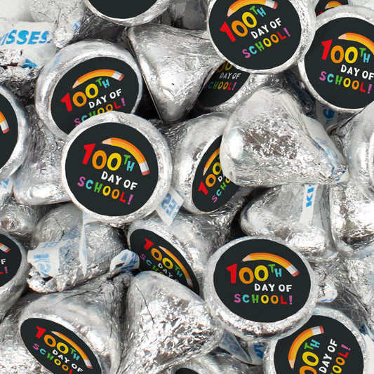 100th Day of School Stickered Hershey's Kisses