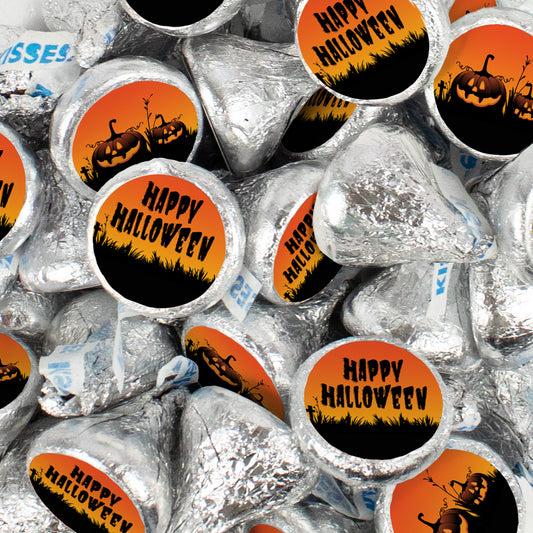 Halloween Pumpkins Stickered Hershey's Kisses