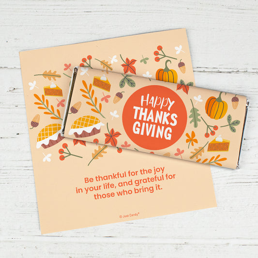 Happy Thanksgiving Chocolate Bar Wrappers Only