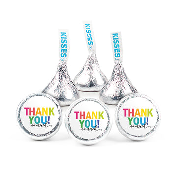 Thank You Stickers 3/4" for DIY Candy Favors - 108 Stickers