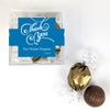 Personalized Thank You JUST CANDY favor cube with Dubai Truffles - Swirls