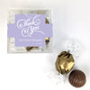Personalized Thank You JUST CANDY favor cube with Dubai Truffles - Swirls