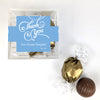 Personalized Thank You JUST CANDY favor cube with Dubai Truffles - Swirls