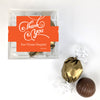 Personalized Thank You JUST CANDY favor cube with Dubai Truffles - Swirls
