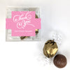 Personalized Thank You JUST CANDY favor cube with Dubai Truffles - Swirls